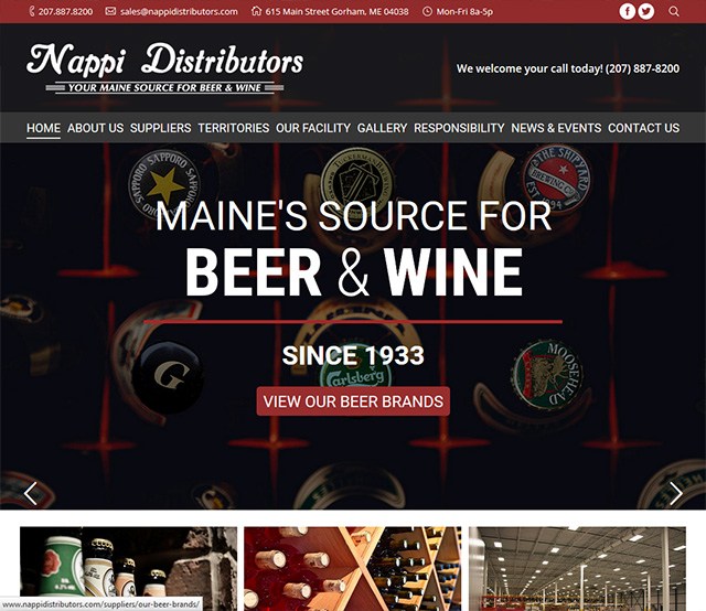 Nappi Distributors Website Design