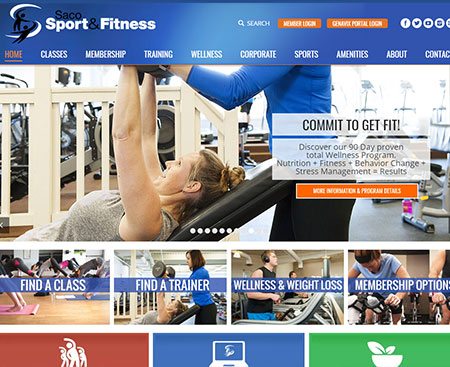 Saco Sport & Fitness Website Design