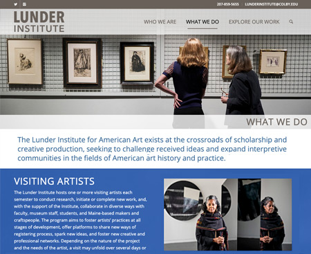 Lunder Institute at Colby Website Design
