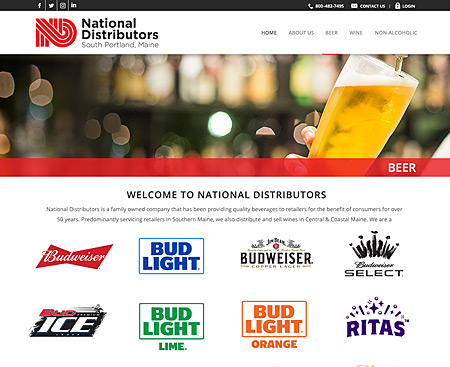 National Distributors Website Design